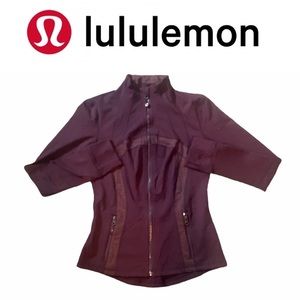 LULULEMON full zip logo stripe long sleeve jacket coat medium